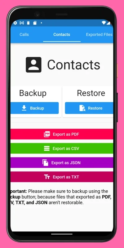 Call Log Backup,Restore & PDF Export for Android - Effortless Call Management