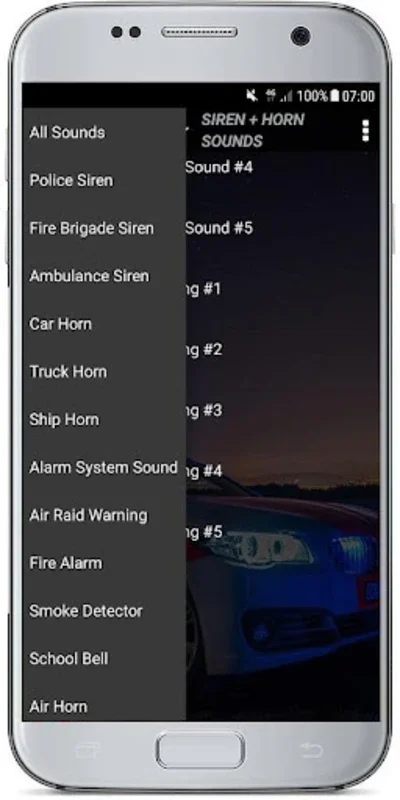 SIREN + HORN SOUNDS for Android: Diverse Sound Options