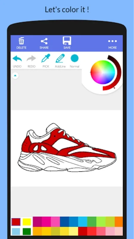 Cool Sneakers Coloring Book for Android - Relax and Create