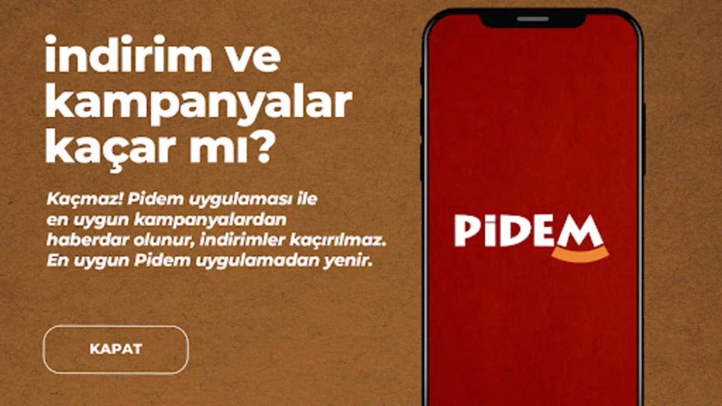 Pidem for Android - Enjoy Delicious Turkish Cuisine Easily