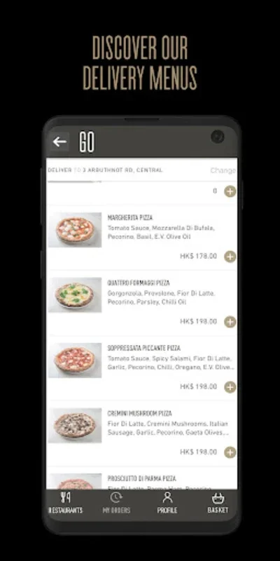 GO by Black Sheep Restaurants for Android - Swift Meal Delivery