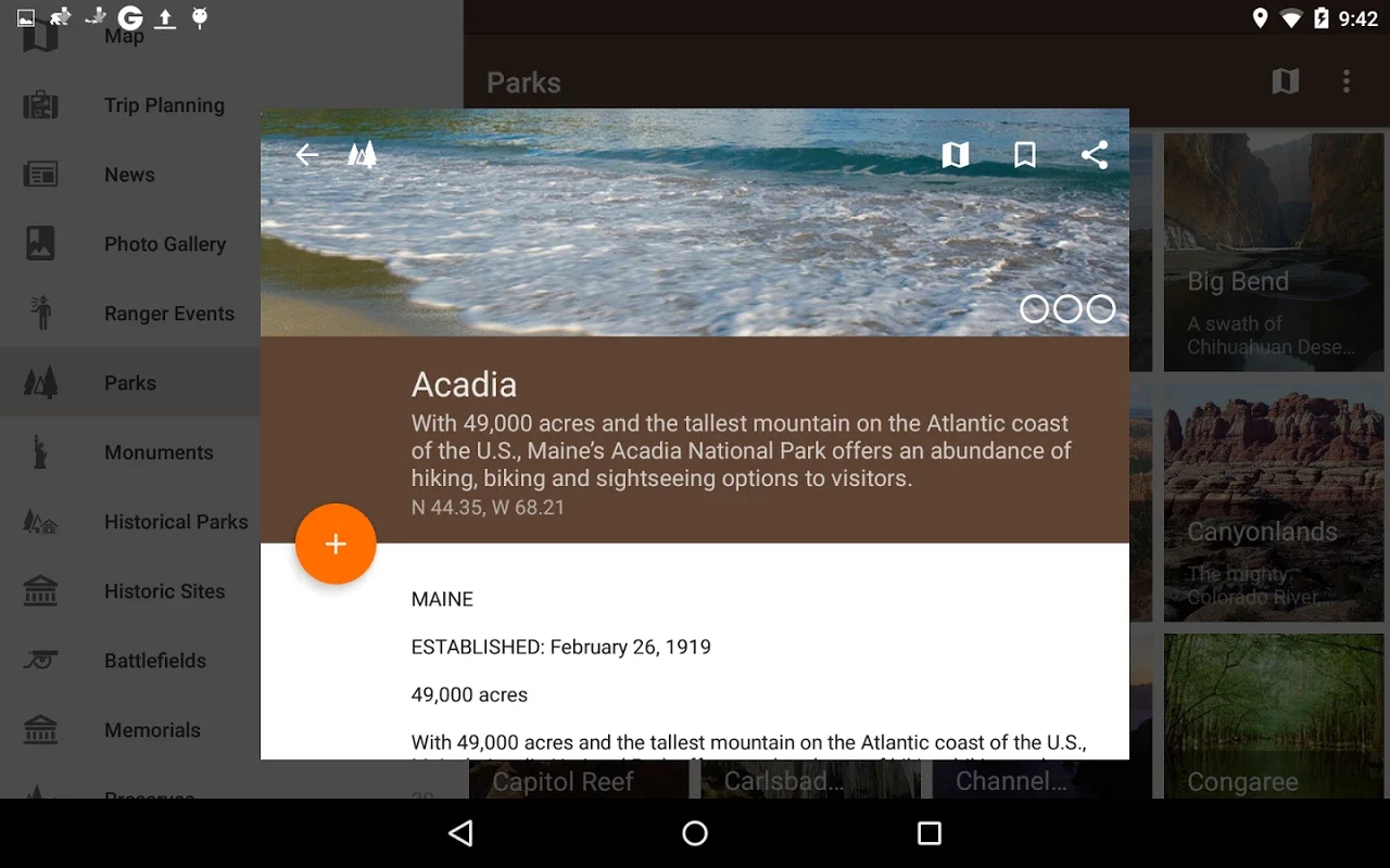 National Parks for Android - Explore US Parks