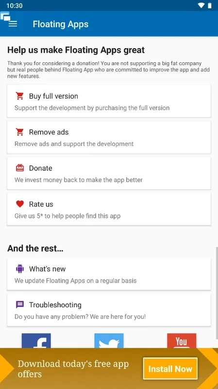 Floating Apps for Android - No Downloading Needed