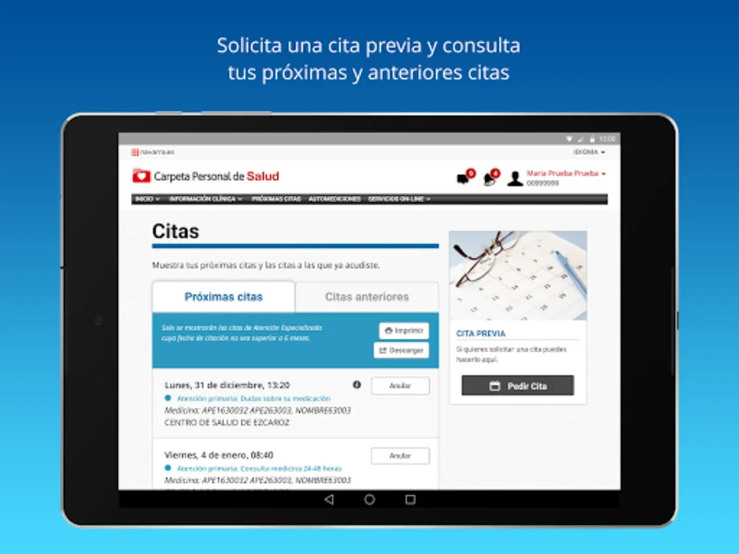 Carpeta Personal de Salud for Android - Manage Health Easily