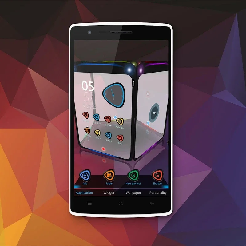 Next Launcher 3D Theme PolyGon for Android - Stunning 3D Experience