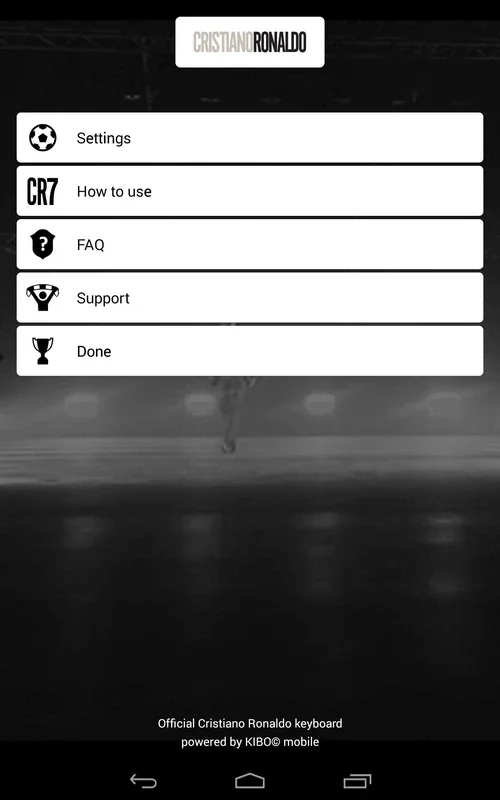 Cristiano Ronaldo Official Keyboard for Android - Fan - Centric Design