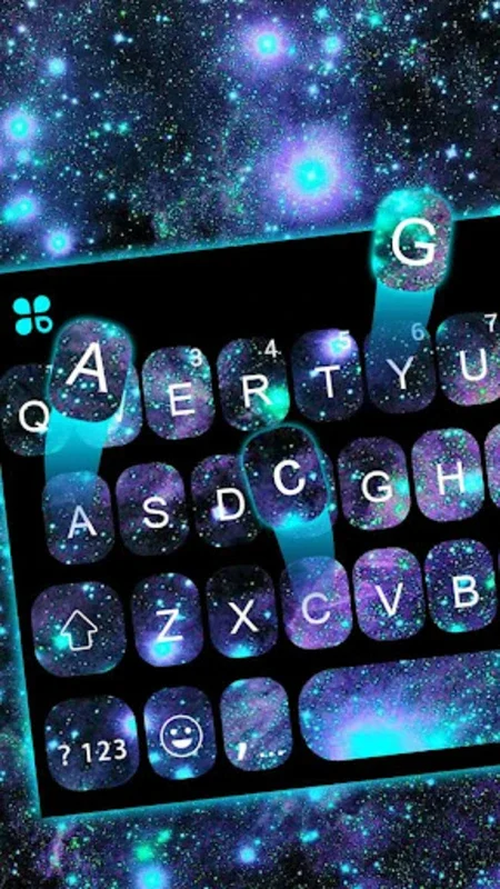 Galaxy 3D Keyboard Theme for Android - Customizable & Multilingual