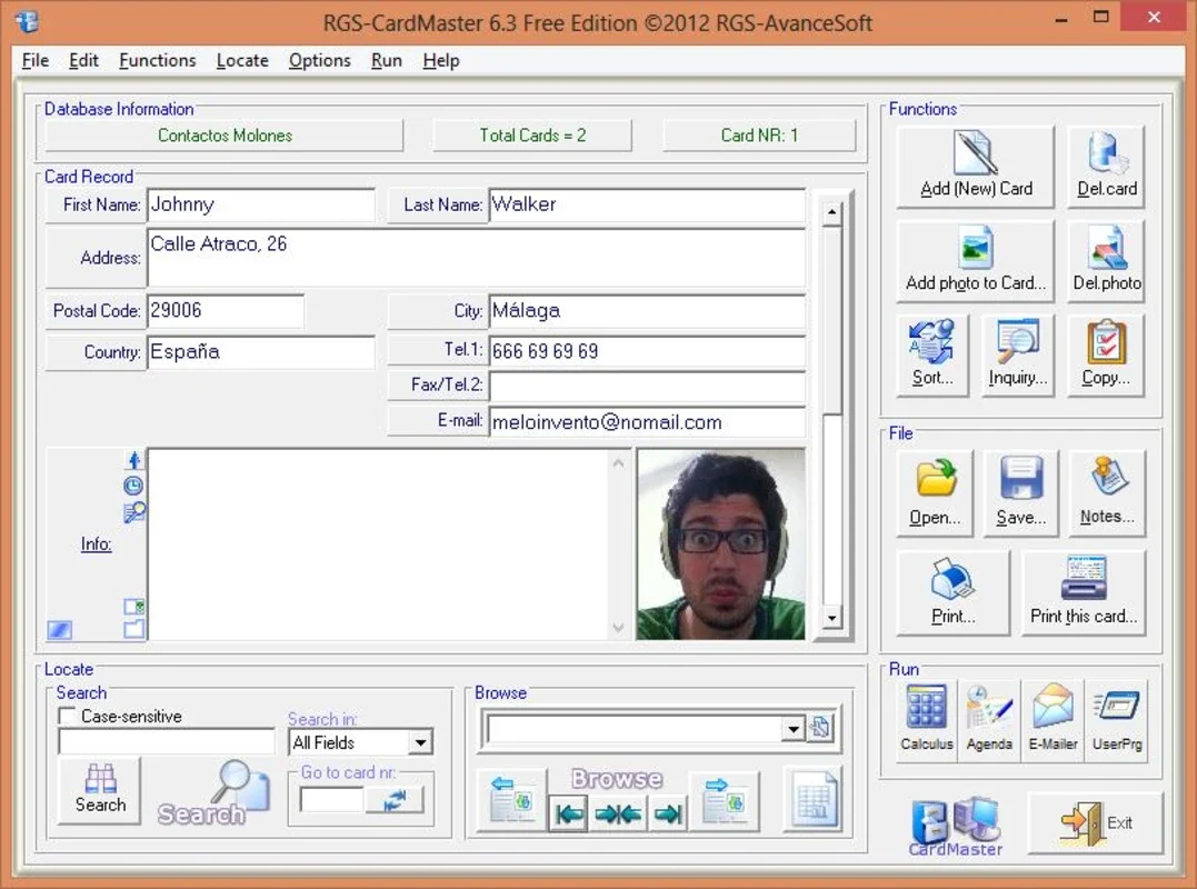 RGS CardMaster for Windows - Manage Contacts Easily