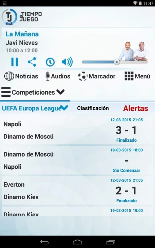 Tiempo De Juego for Android - Rich Sports Content App