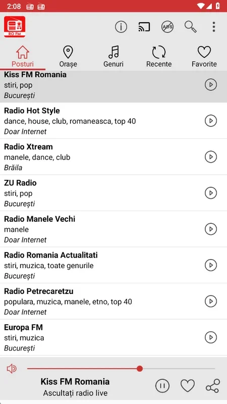 Radio Online România: Live FM for Android - Access All Romanian Stations