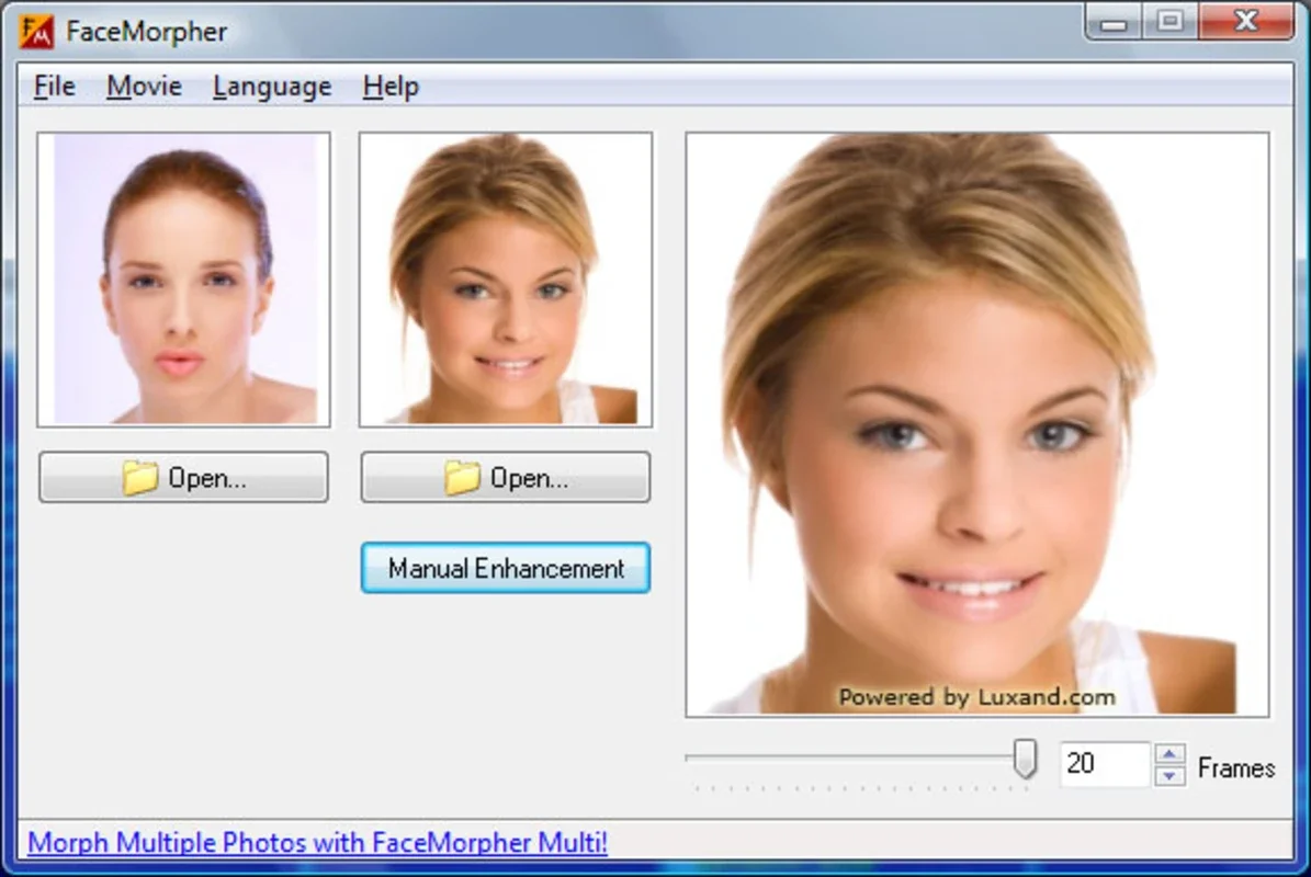 FaceMorpher Multi for Windows: Easy Face - Transformation