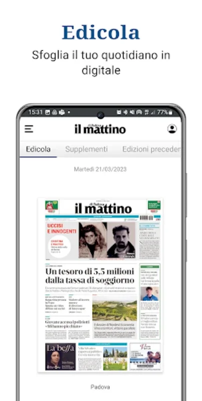 Il Mattino di Padova for Android - Comprehensive News App