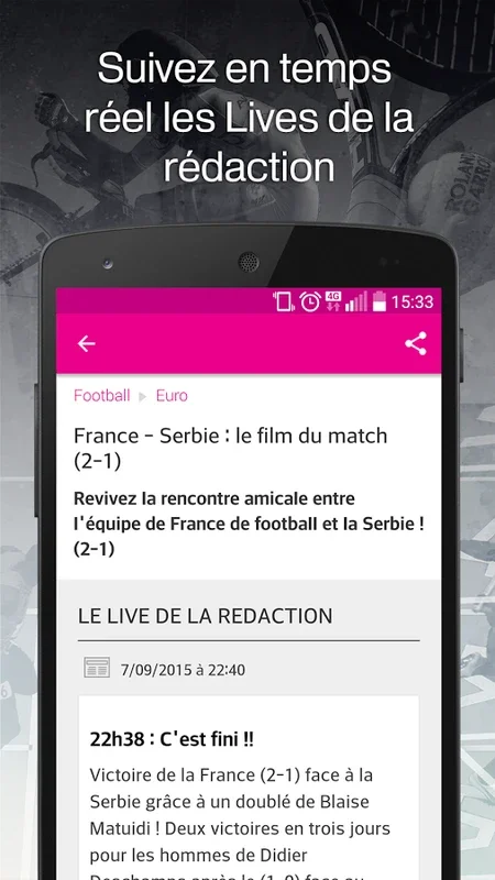 France tv sport for Android - Your Gateway to French Sports