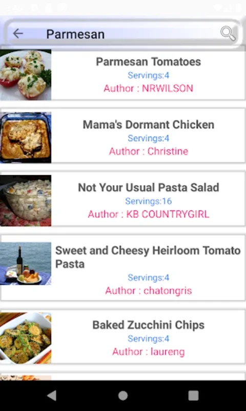 Parmesan Recipes for Android - No Downloading Needed