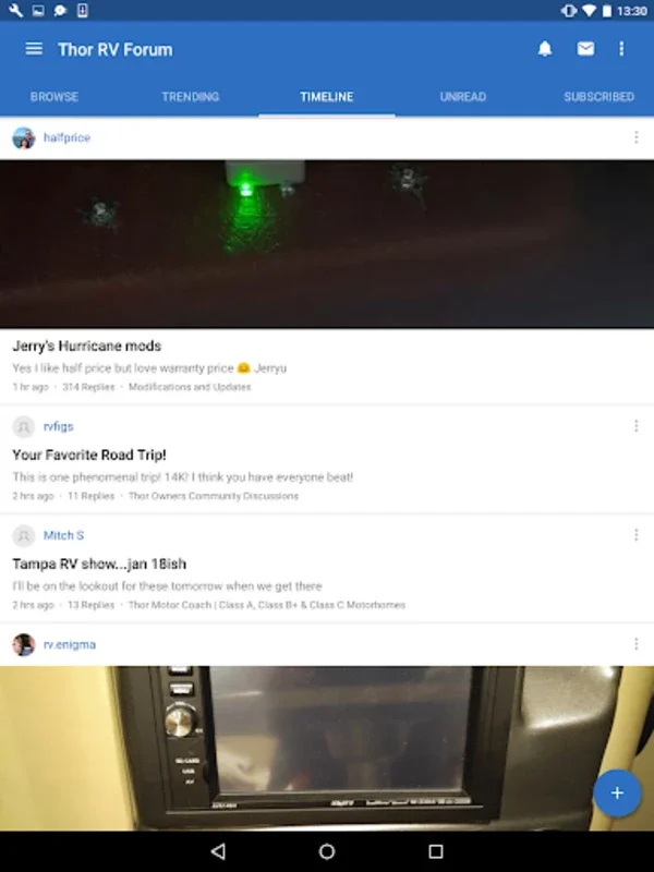 Thor RV Forum for Android - Engaging RV Community App