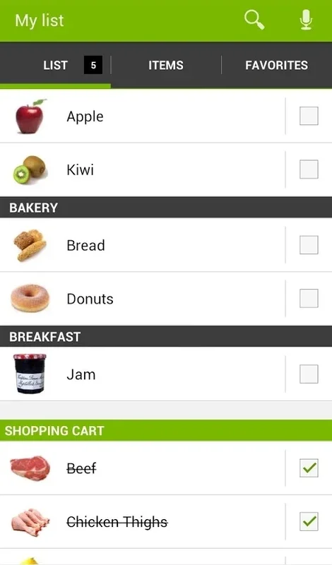 myShopi for Android - Simplify Shopping Lists