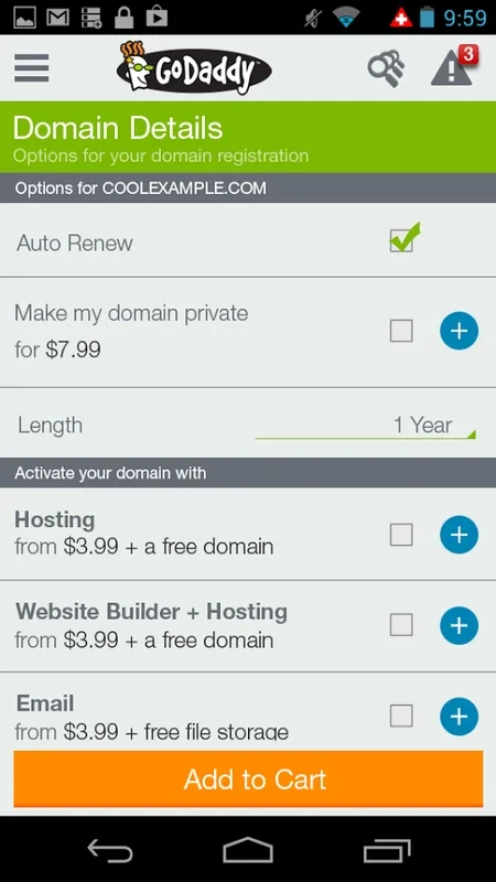 GoDaddy for Android: Streamline Your Domain Management