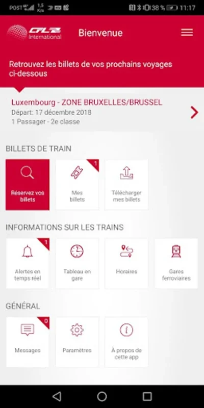 CFL International for Android - Seamless Train Travel in Europe