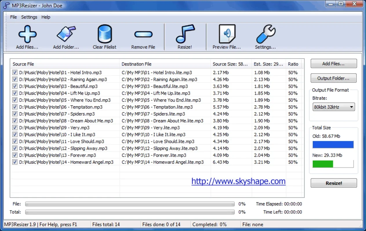 Mp3Resizer for Windows - Compress and Store More MP3s