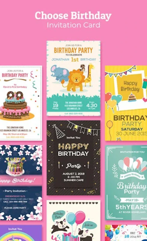 Birthday Invitation Maker for Android - Create Unique Invitations Easily