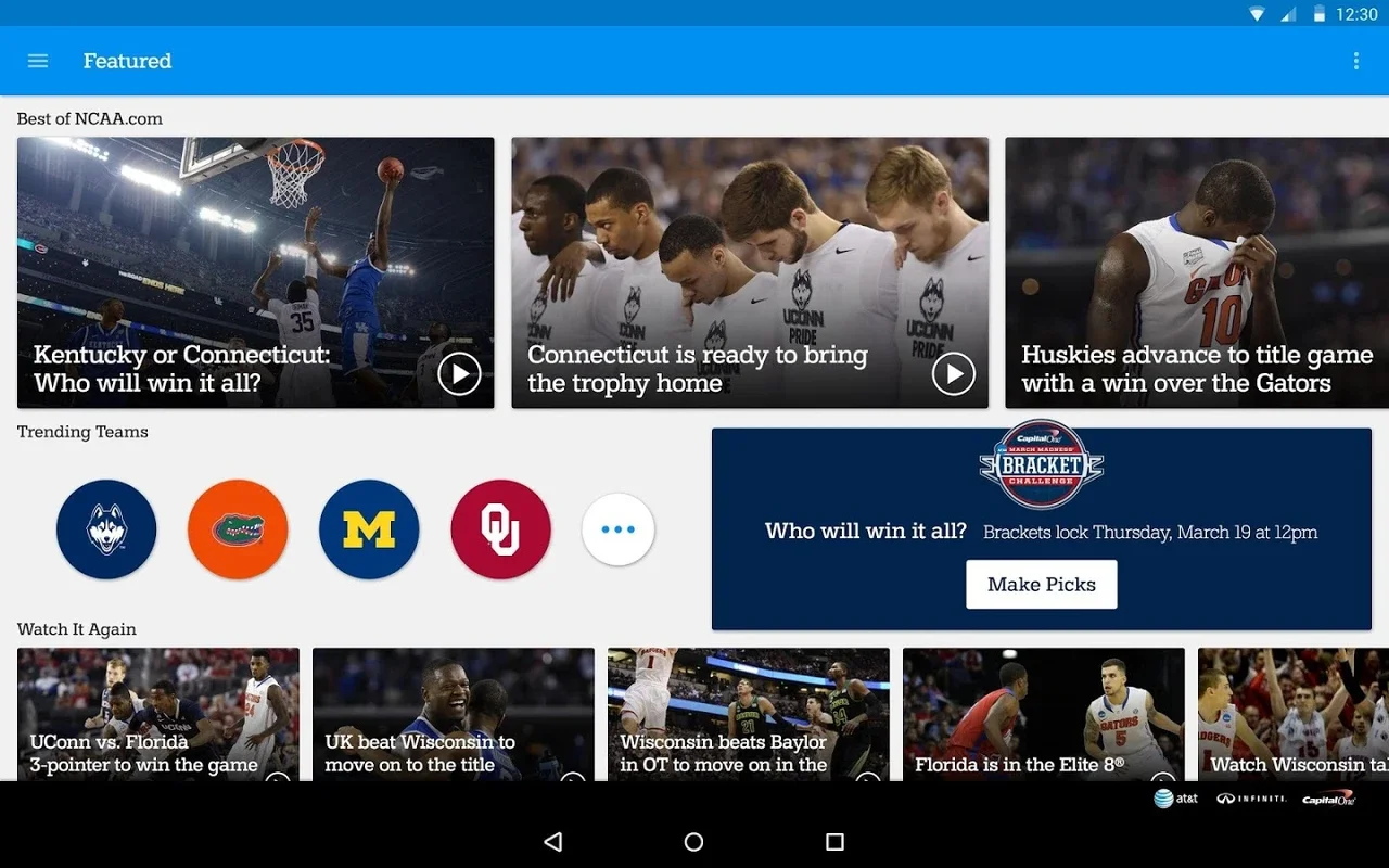 NCAA March Madness Live for Android - No Download Needed, Just Use AppHuts