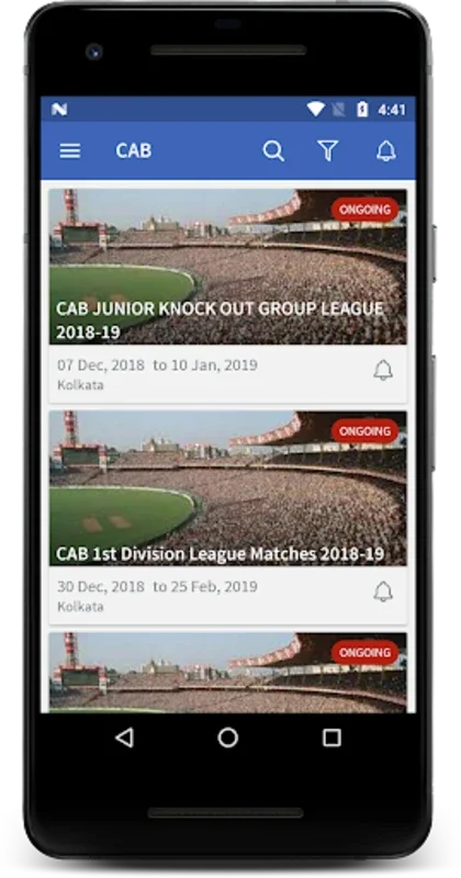 Cricket Association of Bengal for Android - Real-Time Cricket Info