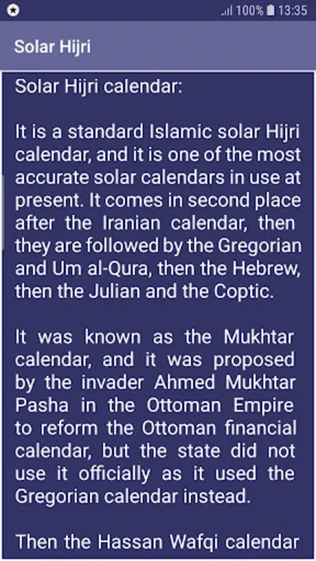 Solar Hijri Calendar for Android: Precision Timekeeping