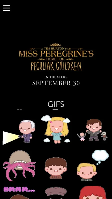 Miss Peregrine's Keyboard for Android: Fun Sticker App