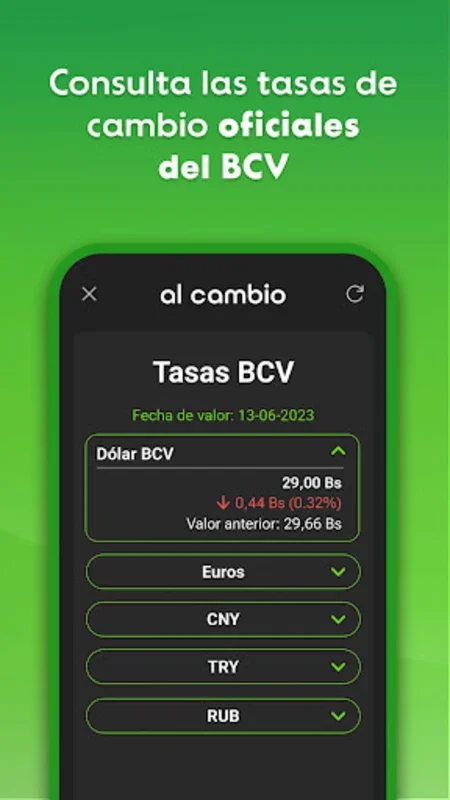 Al Cambio for Android - Accurate Currency Conversion Offline