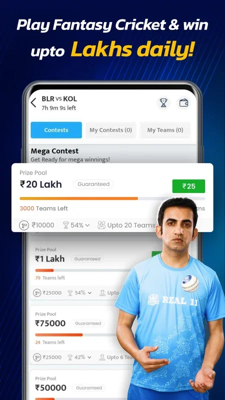 Real11 for Android - Earn Money with Fantasy Sports