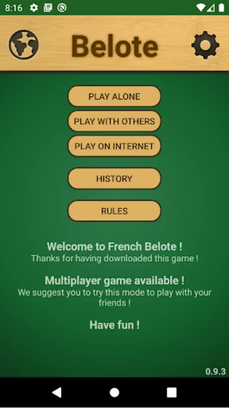 French Belote for Android - Free Global Multiplayer