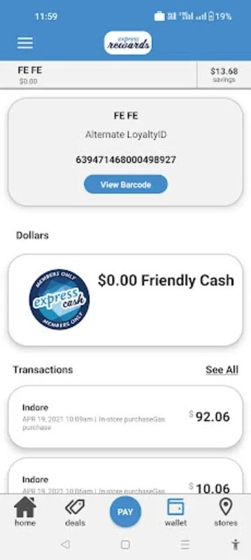 Friendly Express Rewards for Android - Maximize Savings on Fuel & Store Buys