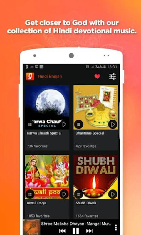 Hindi Bhajan for Android - Stream Devotional Music