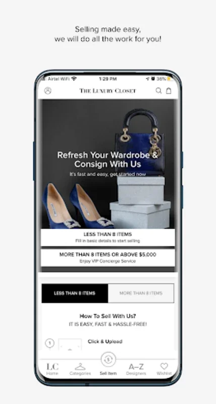 Luxury Closet for Android - Affordable Luxury Fashion at Your Fingertips