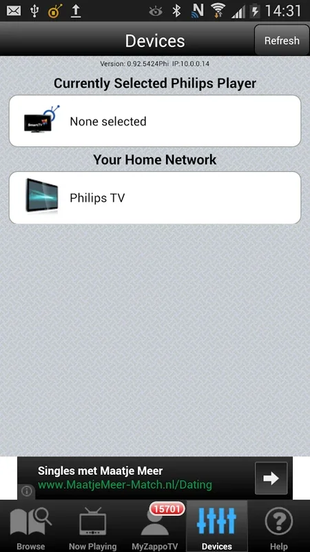 Philips TV Media for Android: Diverse Media Content