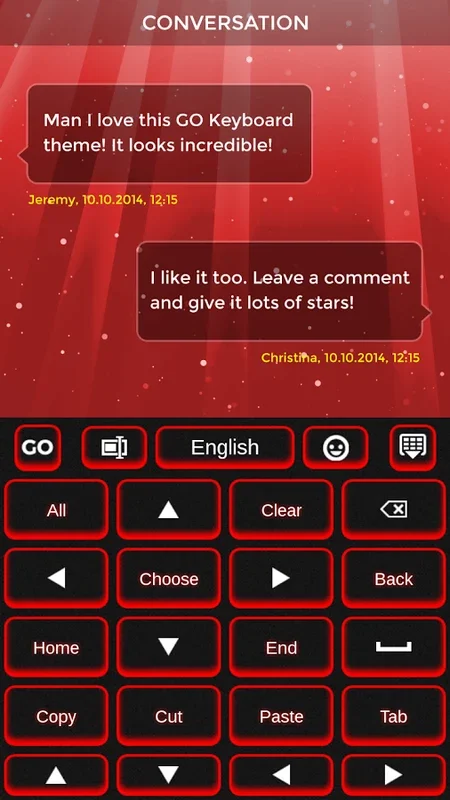 Red Keyboard Theme for Android - Enhance Typing