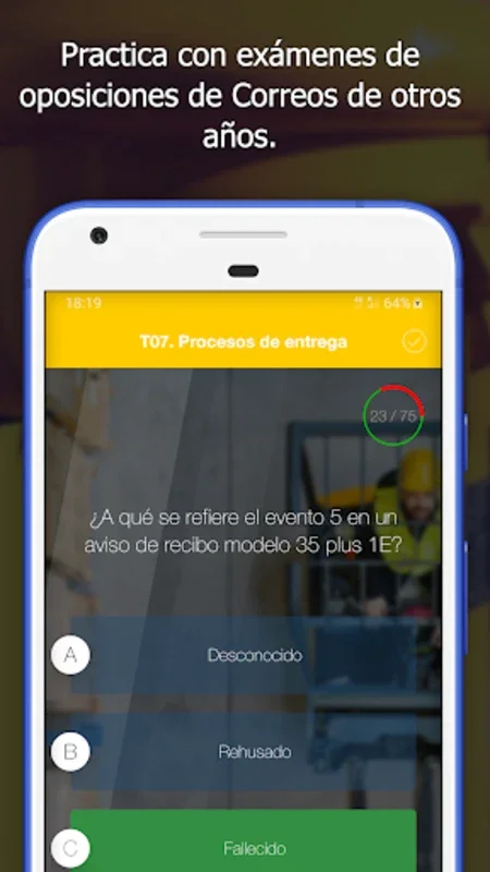 iCorreos – Oposiciones Correos for Android: Ace Correos Exams