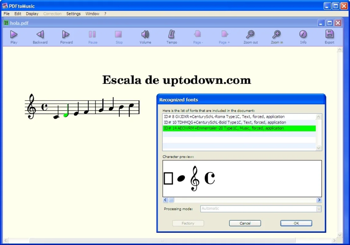 PDFtoMusic for Windows - Play Musical Scores Easily