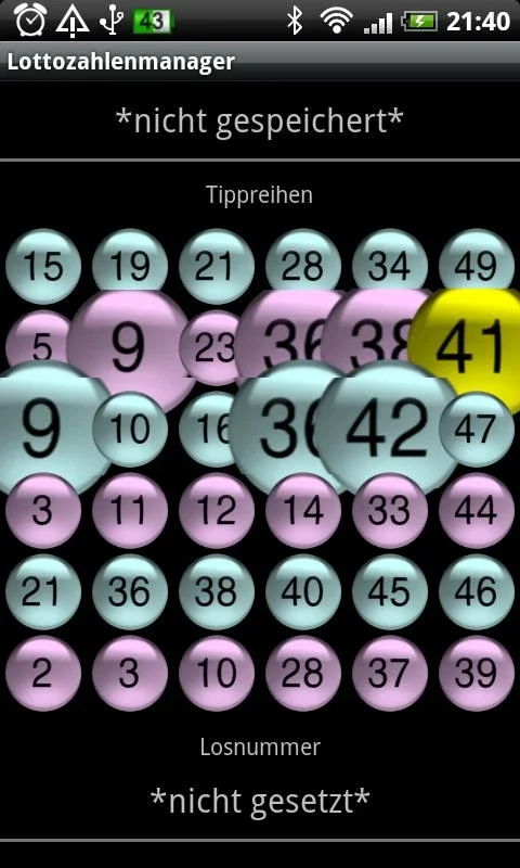 Lottery numbers manager 3 for Android - Download the APK from AppHuts