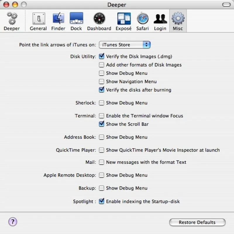 Deeper for Mac - Unlock Advanced Settings Easily