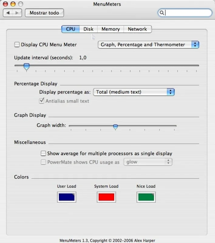 MenuMeters for Mac - Monitor System Performance on Task Bar