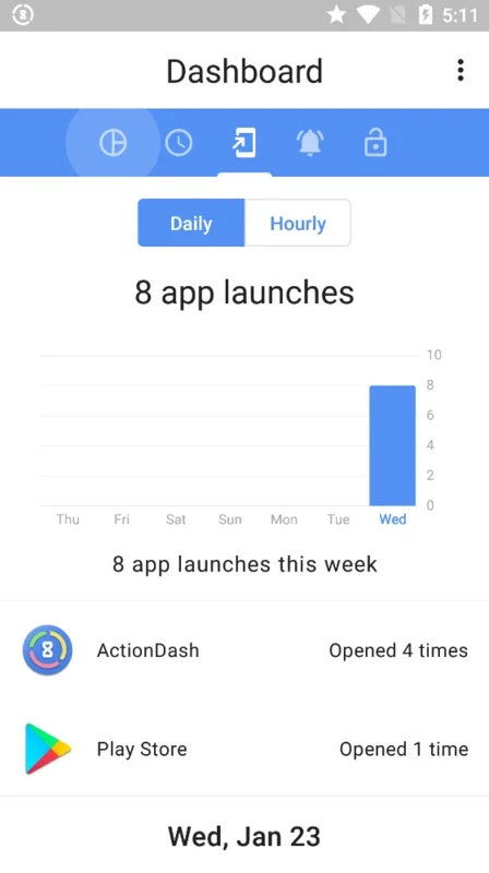 ActionDash for Android - Track and Manage Usage