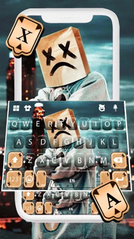 Sad Mask Man Theme for Android - Enhance Your Typing