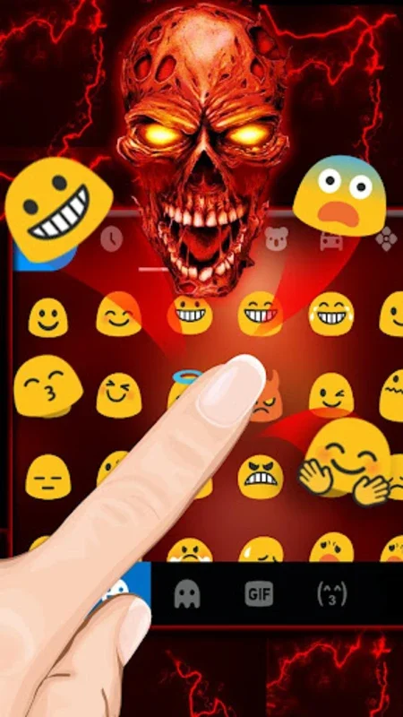 Lightning Devil Theme for Android: Customizable Keyboard