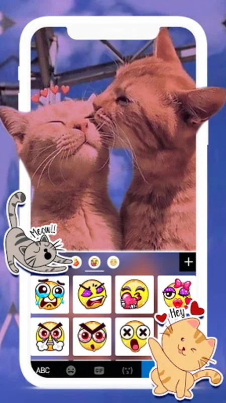 Cute Kitten Love Keyboard Back for Android: Customize Your Typing