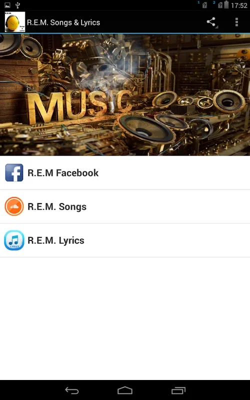 R.E.M. Songs & Lyrics for Android - Enjoy Rich Music Experience