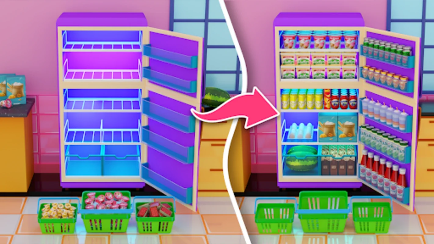 Fill The Fridge - Stack N Sort for Android - Organize Your Fridge with Fun