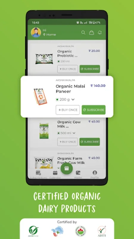 Akshayakalpa Organic Milk for Android: Fresh & Eco-Friendly