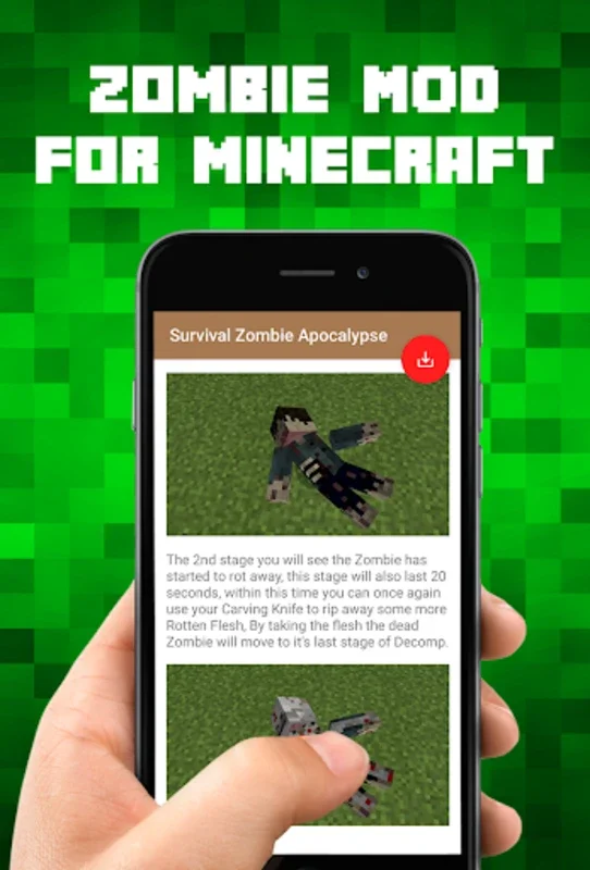 Survival Zombie Apocalypse for Android - Intense Minecraft PE Mod