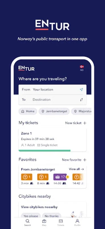 Entur for Android: Simplify Norwegian Public Transport